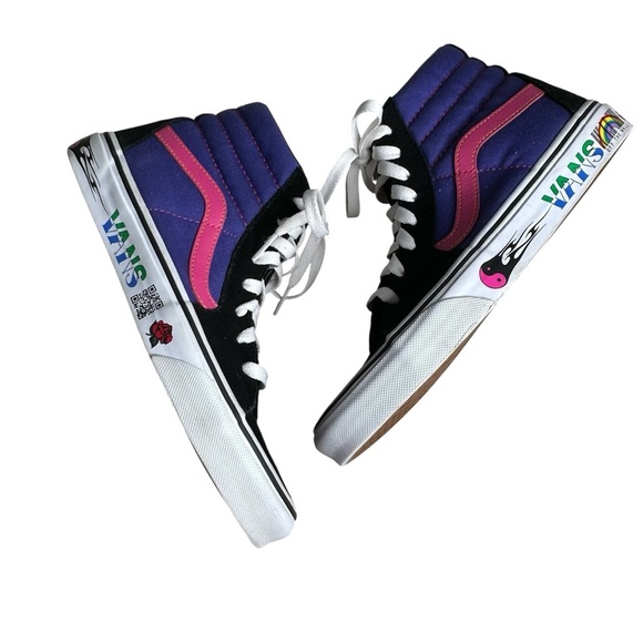 Vans Sk8 Hi-Top “Disruptive" Purple/Pink/ Black Women’s Sz 7.5 - Picture 4 of 11